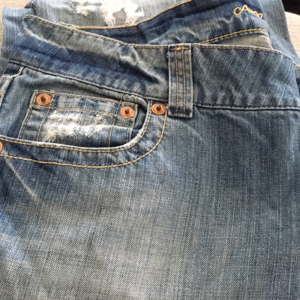 Low rise flared jeans